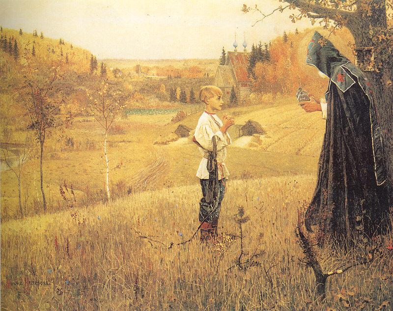 Nesterov, Mikhail The Vision to the Boy Bartholomew Spain oil painting art